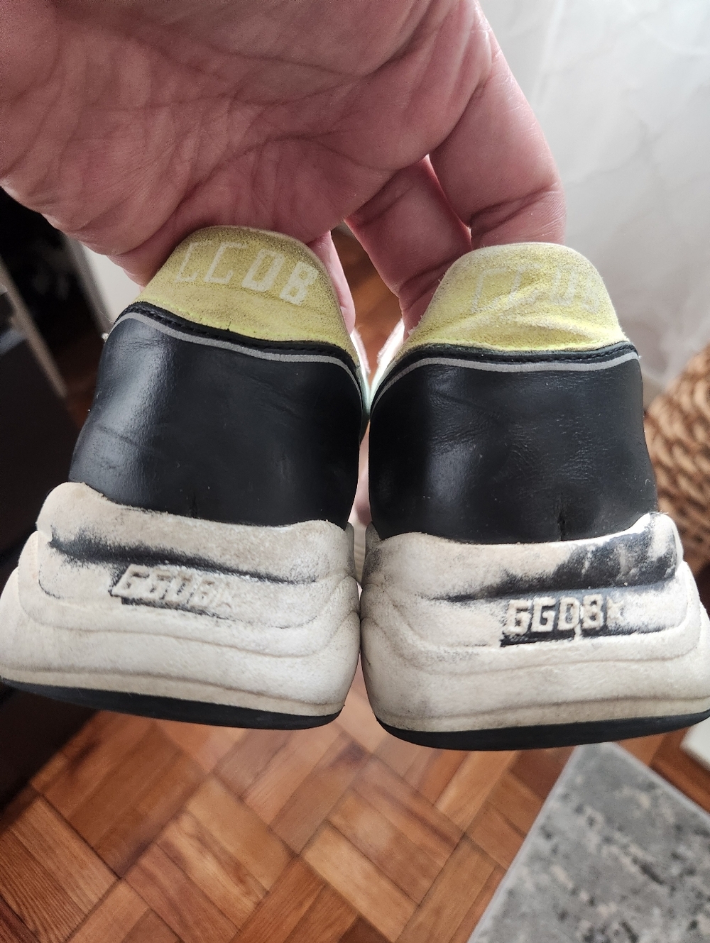 Golden Goose Running Size 38 Pink Mint White Sneakers - Picture 6 of 9